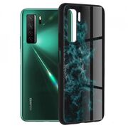 Husa huawei p40 lite 5g cu sticla securizata, techsuit glaze - blue nebula