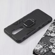 Husa oppo a9 2020 cu inel, techsuit silicone shield - negru
