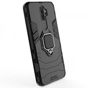 Husa oppo a9 2020 cu inel, techsuit silicone shield - negru