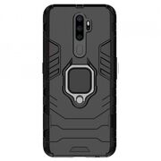 Husa oppo a9 2020 cu inel, techsuit silicone shield - negru