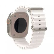 Curea Apple Watch 1 / 2 / 3 / 4 / 5 / 6 / 7 / 8 / SE (38 mm / 40 mm / 41 mm) Techsuit, alb, W038