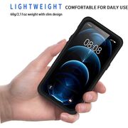 Pachet 360: Husa cu folie integrata iPhone 12 ShockProof Dust-Water Proof Full Body, negru