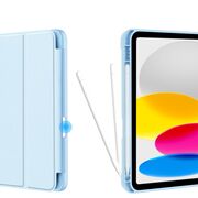 Husa iPad 10 2022 10.9 inch cu suport Apple Pen si functie stand, sky blue