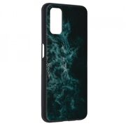 Husa oppo a52 / a72 / a92 cu sticla securizata, techsuit glaze - blue nebula