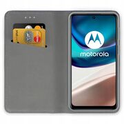 Husa pentru Motorola Moto G42 Wallet tip carte, burgundy