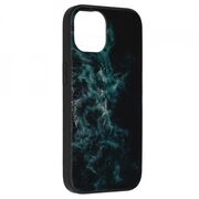 Husa iphone 14 cu sticla securizata, techsuit glaze - blue nebula