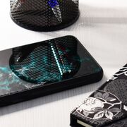 Husa iphone 14 pro max cu sticla securizata, techsuit glaze - blue nebula