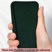 Husa samsung galaxy a13 4g din silicon moale, techsuit soft edge - verde inchis