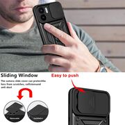 Husa Xiaomi Redmi A1, Redmi A2 cu inel Ring Armor Kickstand Tough, protectie camera (negru)