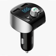 Modulator FM Joyroom FM transmitter Bluetooth 5.0 MP3 micro SD car charger 2x USB 18 W 3 A Quick Charge 3.0 (JR-CL02), negru