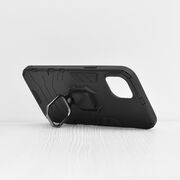 Husa iphone 14 plus cu inel, techsuit silicone shield - negru