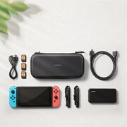 Husa Nintendo Switch Ugreen, spatii depozitare, holder metalic, negru, 50974