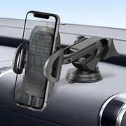 Suport telefon auto, extensibil cu ventuza Yesido C111, negru