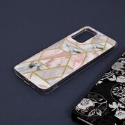 Husa xiaomi redmi 10 marble series, techsuit - pink hex