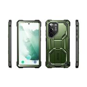 Husa 360 grade pentru Samsung Galaxy S23 Ultra Supcase i-Blason Armorbox, 2 capace frontale, Protectie display, Verde