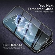 Husa 360 Magnetic Glass pentru iPhone 12 (sticla fata + spate), negru