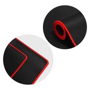 Mousepad pentru birou, gaming 700x300x3mm negru, cusaturi rosii