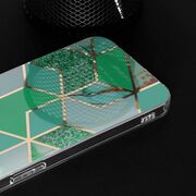Husa apple iphone 14 plus marble series, techsuit - green hex
