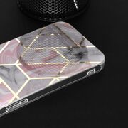 Husa apple iphone 14 plus marble series, techsuit - pink hex
