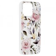 Husa apple iphone 14 pro max marble series, techsuit - chloe white