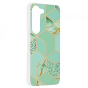 Husa samsung galaxy s23 marble series, techsuit - green hex