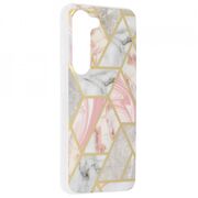 Husa samsung galaxy s23 marble series, techsuit - pink hex