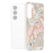 Husa samsung galaxy s23 plus marble series, techsuit - pink hex