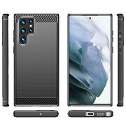 Husa Samsung Galaxy S22 Ultra 5G Techsuit Carbon Silicone, negru