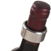 Antipicurator sticla de vin, inel drop stop, argintiu, DR01