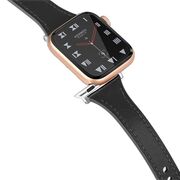 Curea Apple Watch 1 / 2 / 3 / 4 / 5 / 6 / 7 / 8 / SE (38mm / 40 mm / 41 mm) pentru dama Techsuit, negru, W033