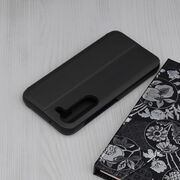 Husa Samsung Galaxy S23 Eco Leather View flip tip carte, negru