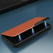 Husa Samsung Galaxy S23 Plus Eco Leather View flip tip carte, portocaliu