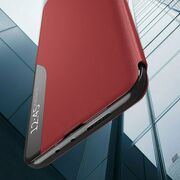 Husa Samsung Galaxy S23 Plus Eco Leather View flip tip carte, rosu