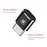 Adaptor micro type-c mama la type-c tata, convertor, baseus - negru