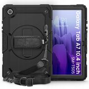 Pachet 360: Folie de protectie + Husa Shockproof Armor pentru Galaxy Tab A7 10.4 inch SM-T500/T505, negru