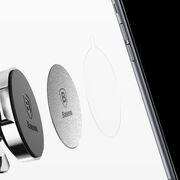 [Pachet 2x] Placuta metalica telefon Baseus, argintiu, ACDR-A0S