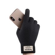 Manusi sport de iarna, Compatibile Touchscreen, Marime universala - negru