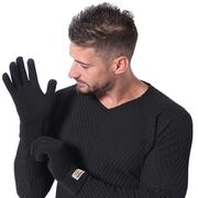 Manusi sport de iarna, Compatibile Touchscreen, Marime universala - negru