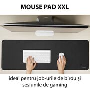 Mouse pad gaming XXL Spigen A103, antiaderent, lavabil, negru