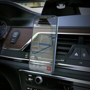 Suport auto pentru telefon cu magnet pentru grila de ventilatie Hoco S49, negru