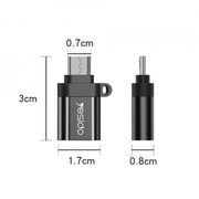 Adaptor USB la Micro-USB OTG Yesido GS07, plug & play, 5Gbps, negru