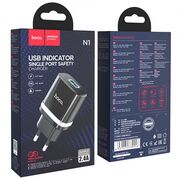 Incarcator priza Quick Charge USB Hoco N1, 2.4A, 12W, negru