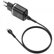 Incarcator USB Hoco N3, 18W + cablu Micro-USB, negru