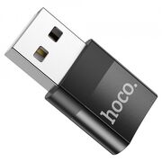 Adaptor OTG USB la Type-C 2A, Plug&Play, Hoco UA17, negru