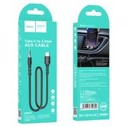 Cablu audio Jack 3.5mm la Type-C Hoco UPA17, negru
