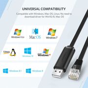 Cablu LAN, USB la RJ45 Ugreen, negru, 3m, 60813