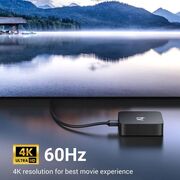 Cablu 2x HDMI 2m, unghi 90° Ugreen 4K, negru, 10173