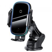 Suport Auto Wireless Qi Charger Baseus 15W, negru, WXHW03-01