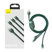 Cablu De Date 3in1 Lightning, Micro-USB, Type-C 1.2m 5A Baseus, verde, CA1T3-06