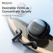 Casti stereo Bluetooth true wireless Yesido TWS12, negru